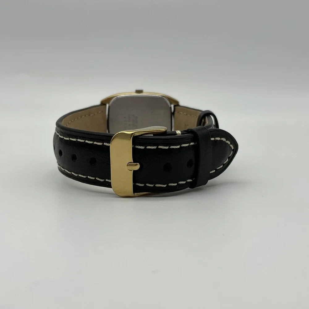 Vintage Seiko H449-5109 Mens Watch 28mm Alarm Chronograph Gold Tone New Battery